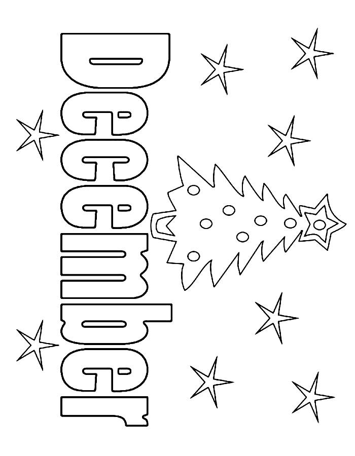 December  coloring page